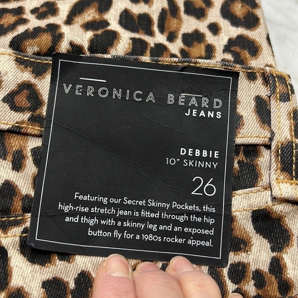 Veronica Beard NWT Debbie 10” Skinny in Leopard size 26 - Picture 7 of 11